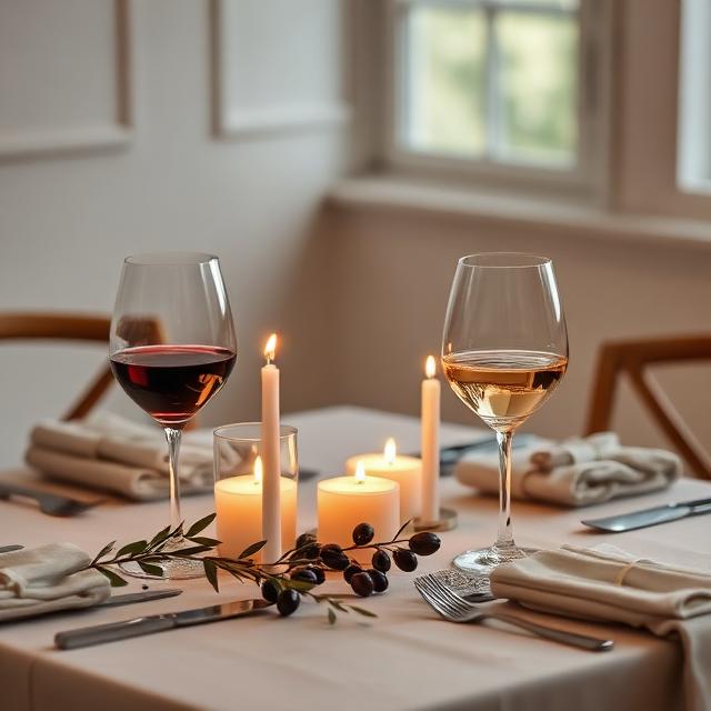 Cota jantar romântico para o casal